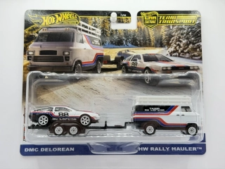 Hot Wheels Premium Team Transport DMC Delorean, HW Rally Hauler #78